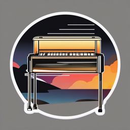 Vibraphone Sticker - Creating a cool and jazzy atmosphere with the vibraphone, , sticker vector art, minimalist design