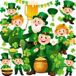 March clipart - St. Patrick’s Day celebration in March  