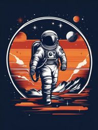 Retro Astronaut Vibes - Design a t-shirt inspired by the timeless appeal of astronauts. , vector art, splash art, retro t shirt design