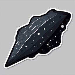 Asteroid Sticker - Irregularly shaped asteroid floating in space, ,vector color sticker art,minimal