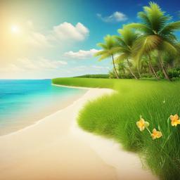 Beach background - spring beach background  