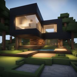 contemporary art gallery with interactive exhibits - minecraft house design ideas 