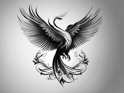 phoenix tattoo design black and white 