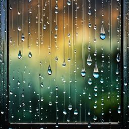 Rain Wallpaper - Raindrops on Windowpane  intricate patterns, splash art, wallpaper art