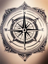 compass tattoo concepts, representing direction, guidance, and adventure. 