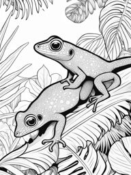 leaf-tailed geckos cute animals coloring page 