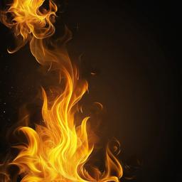 Fire Wallpaper - Bright yellow flames with smoky wisps  background wallpaper