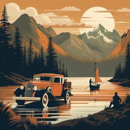 vintage adventure - illustrate a vintage adventure scene reminiscent of classic explorers and discoveries. 