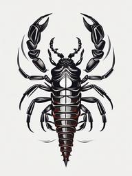 Scorpion Symbol Tattoo - Embrace the simplicity of a scorpion symbol in a tattoo for a clean and timeless appearance.  simple vector color tattoo,minimal,white background