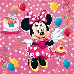 Minnie Mouse clipart - Minnie Mouse at a party  vector clipart