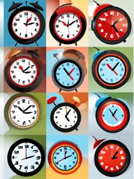 Clock clipart - Clock icon indicating time and schedules,  color clipart, vector art