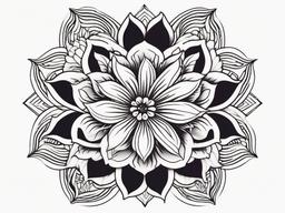 yakuza tattoo flower  simple color tattoo,white background,minimal