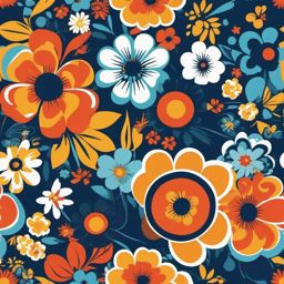 1960s Flower Power , vintage t shirt vector art