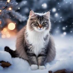 Winter background wallpaper - winter cat wallpaper  