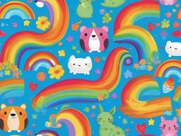 Rainbow Friends Blue Background  