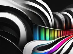 Black And White Rainbow Background  