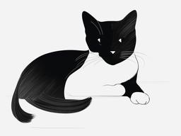 simple sketch of cat  minimal rough sketch scribbles,doodles,black and white