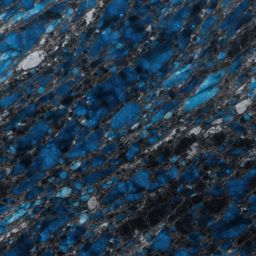 Granite in shades of blue and silver with a polished shine top view, product photoshoot realistic background, hyper detail, high resolution