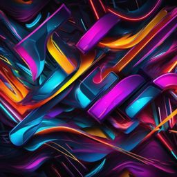 Abstract neon graffiti murals top view, product photoshoot realistic background, hyper detail, high resolution