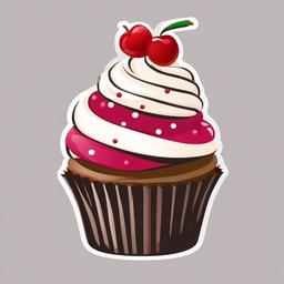 Cupcake clipart - cupcake with a cherry on top  