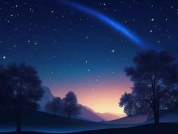 Blue Starry Sky Wallpaper  