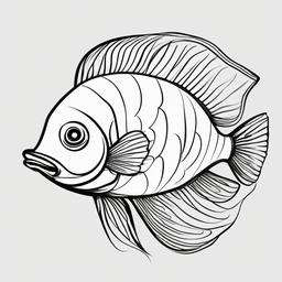 simple drawing of fish  minimal rough sketch scribbles,doodles,black and white