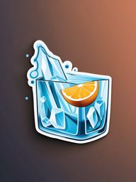 Ice cube sticker- Cool and refreshing, , sticker vector art, minimalist design
