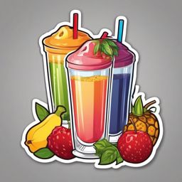 Healthy Smoothie sticker- Nutrient-packed Goodness, , color sticker vector art