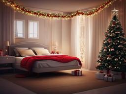 Christmas Bedroom Background  