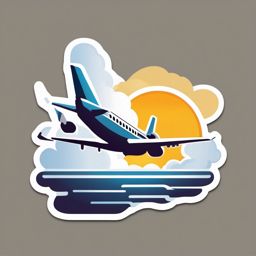 Airplane Takeoff Emoji Sticker - Jetting off to a new destination, , sticker vector art, minimalist design