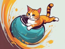 Funny Cat - Whether it's acrobatics, quirky expressions, or simply being silly, this cat's humorous side shines through. , vector art, splash art, t shirt design