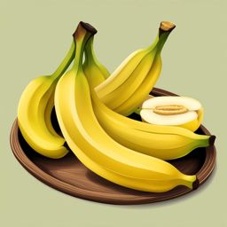 banana clipart - a ripe and yellow banana, a healthy snack choice. 