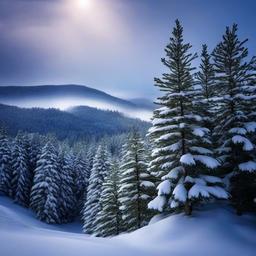 Snow Background Wallpaper - snowy pine tree background  