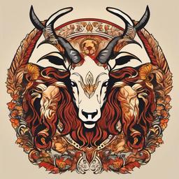 aries and taurus tattoo  simple vector color tattoo