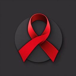 World Aids Day sticker- Red Ribbon Solidarity, , sticker vector art, minimalist design