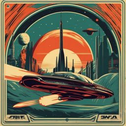 Retro Sci-Fi Imagery , vintage t shirt vector art