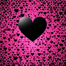 Heart Background Wallpaper - pink background black heart  