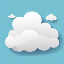 cloud clipart - fluffy cloud design against a serene backdrop. 