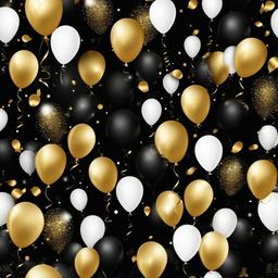 Party Background Wallpaper - black gold balloons background  