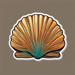 Shell Emoji Sticker - Coastal treasure, , sticker vector art, minimalist design