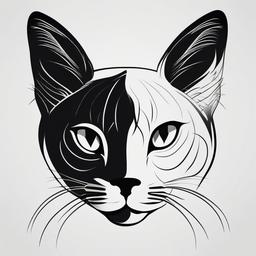 Cat Marking Tattoos - Collection of tattoos featuring markings inspired by cats.  minimal color tattoo, white background