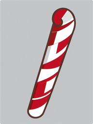 Candy Cane clipart - candy cane with chocolate dipped end  color,minimalist,vector clipart