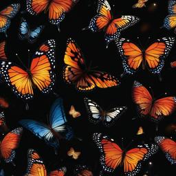 Butterfly Background Wallpaper - butterflies flying black background  