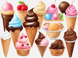 ice cream clipart transparent background in an ice cream parlor - irresistibly melting. 