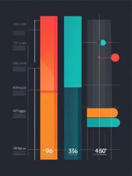 Clipart of a Bar Chart - Bar chart for visualizing data and statistics,  color vector clipart, minimal style