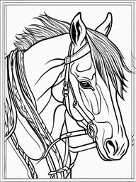 Mule Coloring Pages - Sturdy Pack Carrying Mammal  black outline printable coloring page