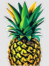 Pineapple sticker, Tropical , sticker vector art, minimalist design