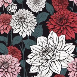 Dahlia Sticker - Celebrate the diverse and intricate beauty of dahlias with this stunning sticker, , sticker vector art, minimalist design