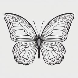 simple outline butterfly tattoo  