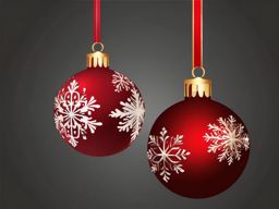 Christmas Balls Clipart,Designing a festive ornament sale advertisement  simple, 2d flat